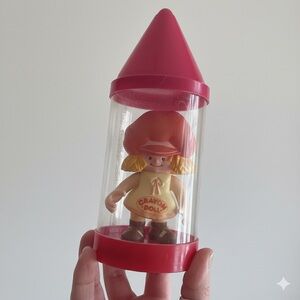 Vintage 1982 Talbots Toys Red Crayon Doll in Case 80s Retro 7.5”